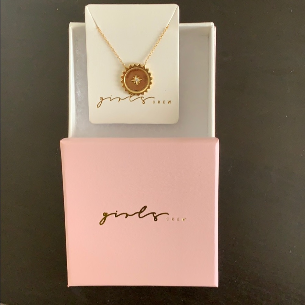 New Girls crew gold plated necklace